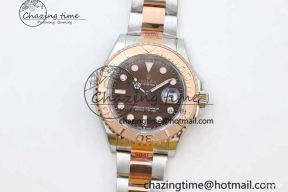EWF SS Dial RG Yacht-Master Brown RG Bracelet 1:1 Edition Best on 126621 SS A3235 0409